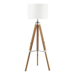 Dar EAS4943 + PYR182 Easel Wooden Tripod Floor Lamp with Shade
