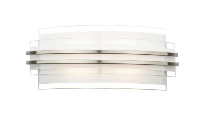 Dar SEC372 Sector LED Large Contemporary Wall Light Opal Glass