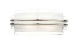 Dar SEC372 Sector LED Large Contemporary Wall Light Opal Glass