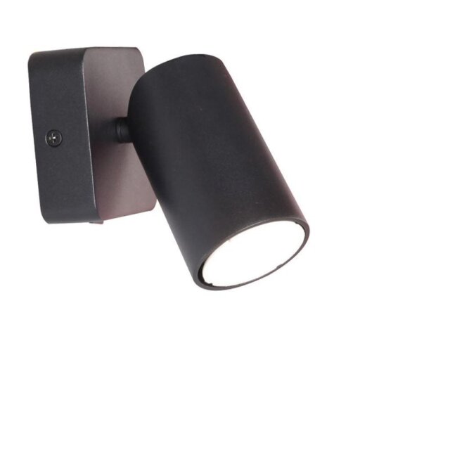 Mantra M6714 Sal 1 Light Switched Wall Spotlight In Matt Black