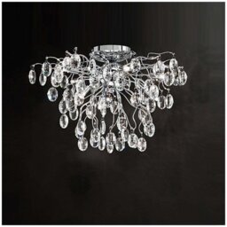 Franklite FL2326/8 Chrome 8 Light LED Crystal Ceiling Light