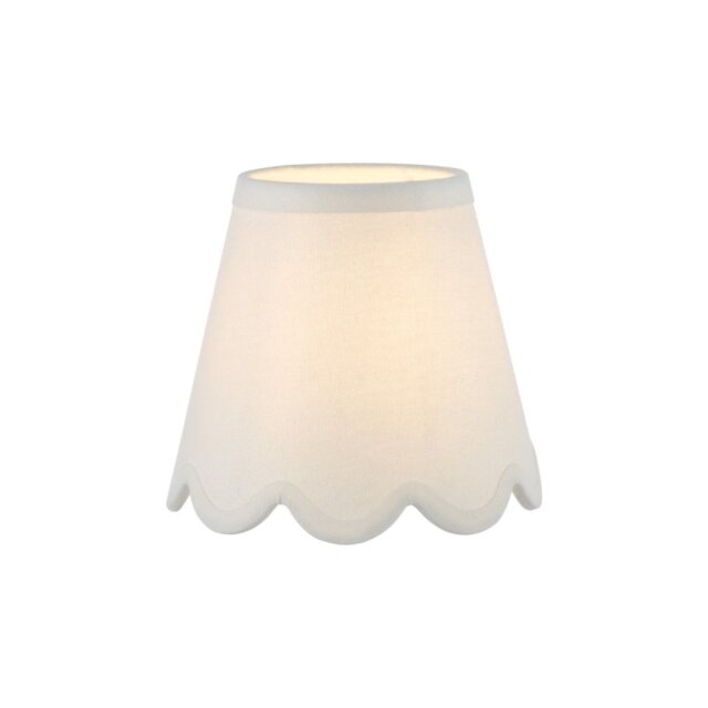 Dar Lighting Nerita Ivory Linen Tapered drum Shade 15 cm