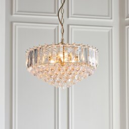 Endon FARGO-18BP Fargo Acrylic and Brass Ceiling Pendant Light