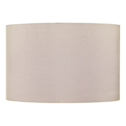 Dar Lighting Taupe Faux Silk Drum Shade 39 cm