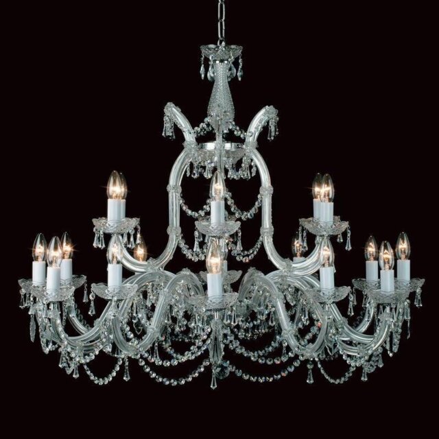 Impex Preciosa 19 Light Marie Therese Crystal Chandelier - product_finish:Gold Finish Frame