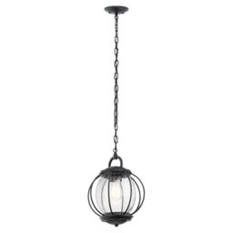 KL/VANDALIA8/M Vandalia 1 Light Outdoor Chain Lantern In Black