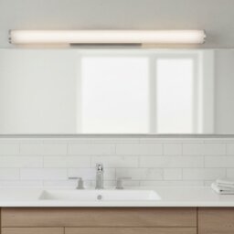 Firstlight 6866CH Coral Bathroom LED Wall Light In Chrome With Opal White Diffuser - 600mm