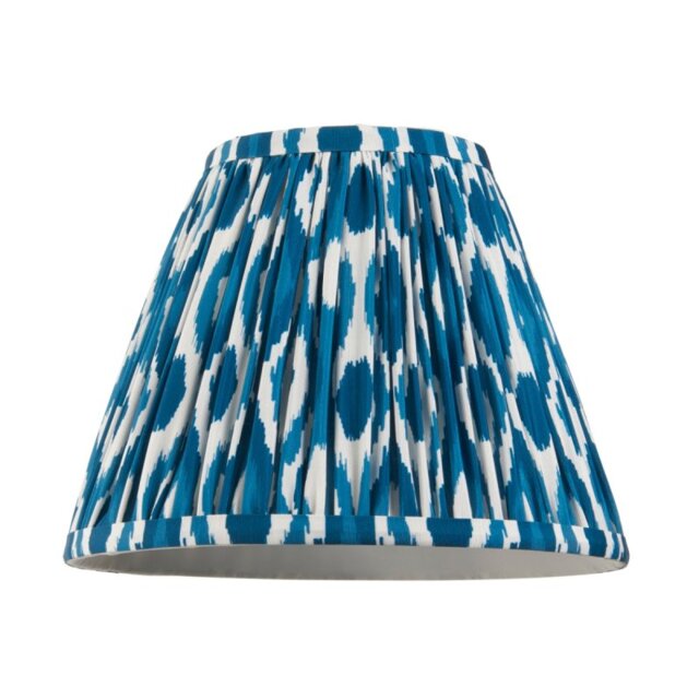 Endon 113090 Ikat Tapered Lamp Shade 25 cm In Marlin Blue