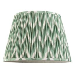 Endon 113069 Zigzag Tapered Lamp Shade 40 cm In Cotswold Green