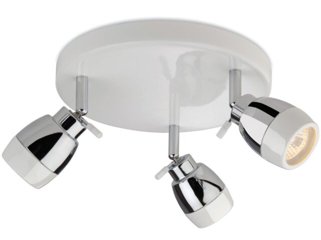 Firstlight 8203WH Marine White 3 Light Bathroom Ceiling Spotlight, IP44