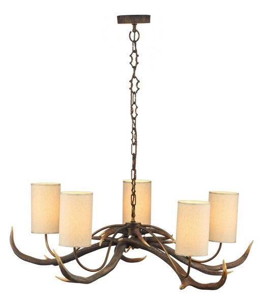 David Hunt Lighting ANT0529S Antler 5 Light Antler Pendant Ceiling Light