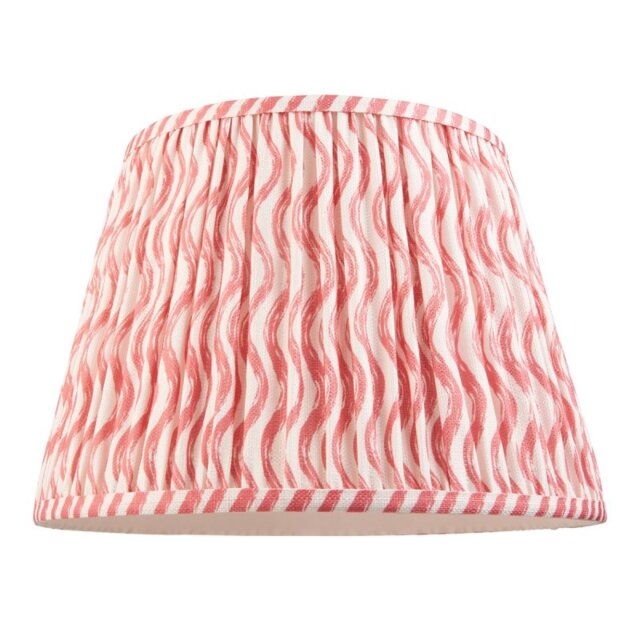 Endon 113060 Ripple Tapered Lamp Shade 35 cm In Coral Pink