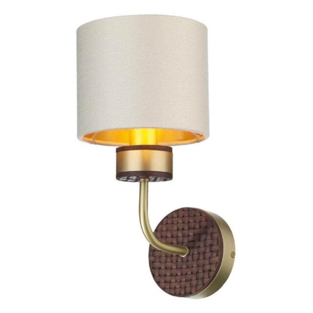 David Hunt Lighting HUN0740 Hunter 1 Light Wall Light In Butter Brass With Shade