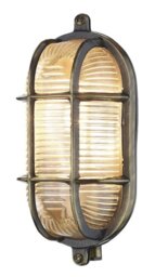David Hunt Lighting ADM5275 Admiral Antique Brass Oval Outdoor Wall Light IP64