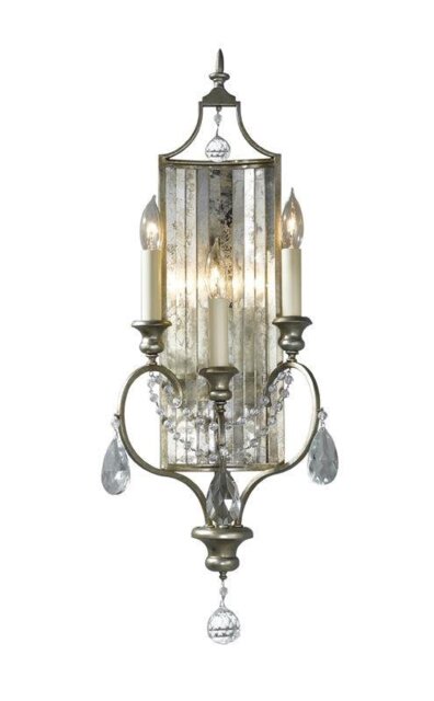 FE/GIANNA3W Gianna 3 Light Gilded Silver Wall Light