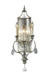 FE/GIANNA3W Gianna 3 Light Gilded Silver Wall Light
