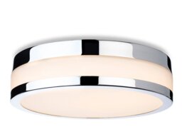 Firstlight 2936CH Marnie LED Flush Ceiling Light In Chrome Finish With Opal Glass IP44