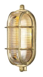 David Hunt Lighting ADM5240 Admiral Brass Small Oval Outdoor Wall Light IP64