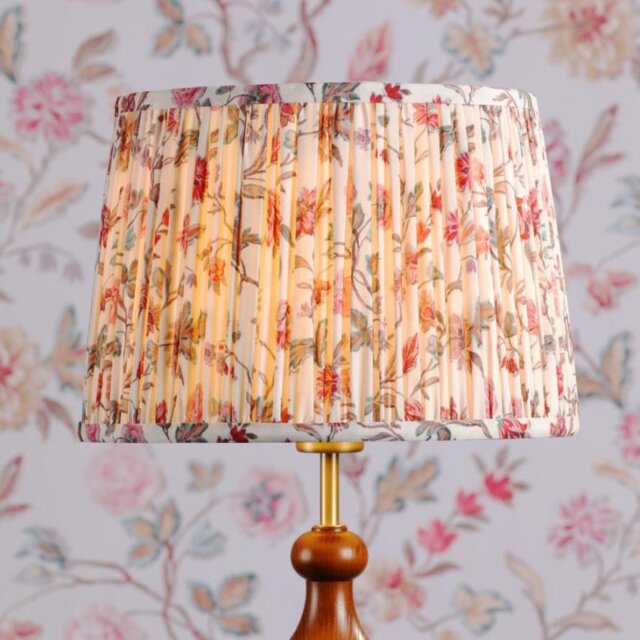 Laura Ashley Lingmell Trail Cream Cotton Tapered Drum Shade 30cm/12 inch LA3756740-Q