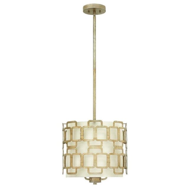 HK/SABINA/3P Sabina 3 Light Ceiling Pendant Light In Silver Leaf