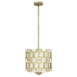 HK/SABINA/3P Sabina 3 Light Ceiling Pendant Light In Silver Leaf