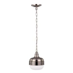 FE/CADENCE/1P BS Cadence 1 Light Steel and Nickel Mini Pendant