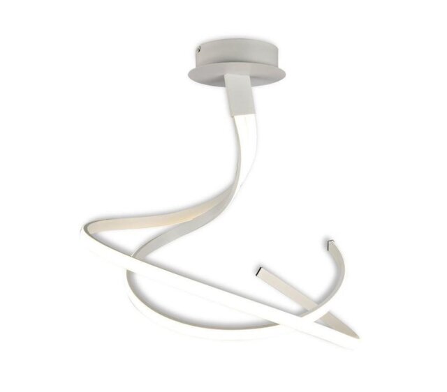 M6001 Nur LED Double Spiral Semi Flush Dimmable Ceiling Light In White