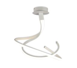 M6001 Nur LED Double Spiral Semi Flush Dimmable Ceiling Light In White