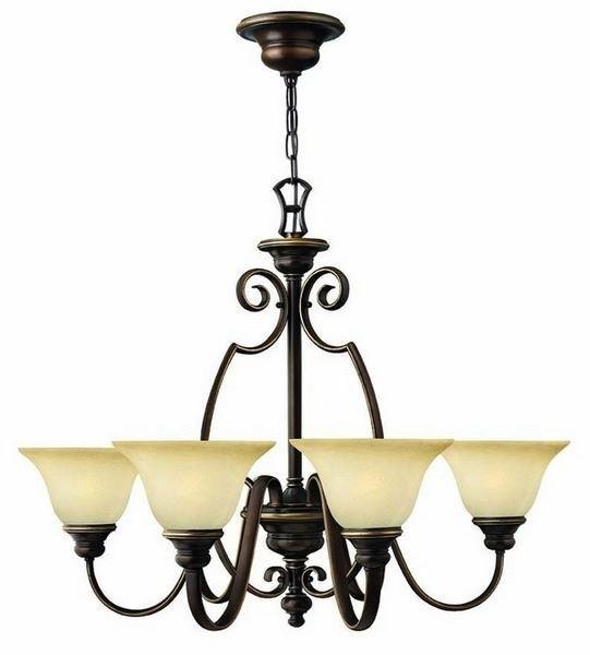 HK/CELLO6 6 Light Antique Bronze Simple Ceiling Chandelier