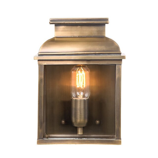 Old Bailey Solid Brass Outdoor Lantern, Antique Brass