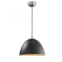 Franklite FL2290/1/931 Glass Ceiling Pendant in Black and Gold