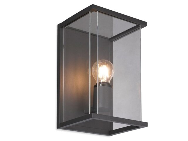 Firstlight 5945GP Carlton Wall Light In Graphite Aluminium With Clear Glass