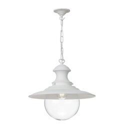 David Hunt Lighting EP02 Station Lamp In Arctic White With Clear Glass