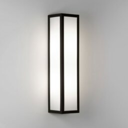 Astro 1178012 Salerno 350 LED Outdoor Wall Light In Textured Black With Frosted Glass IP44