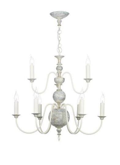 David Hunt Lighting FLE1312 Flemish 9 Light Distressed Grey Ceiling Pendant