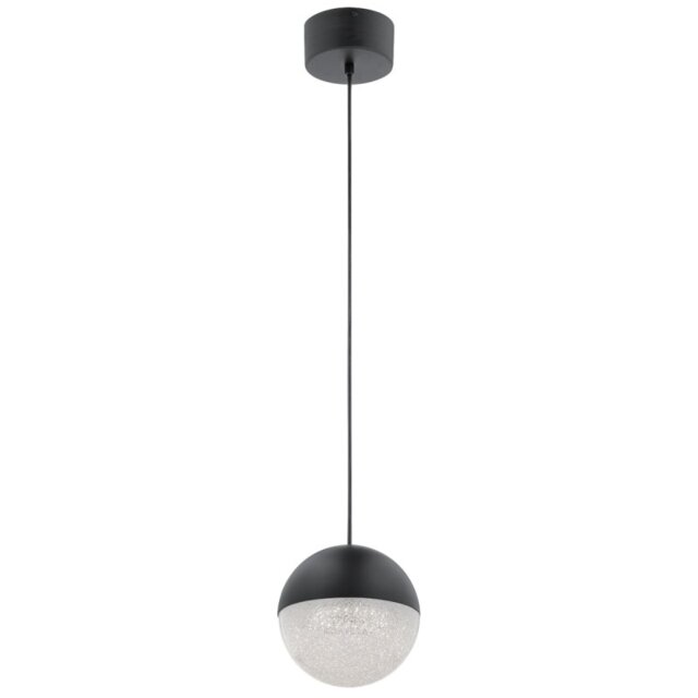 Quintiesse QN-MOONLIT-P-MBK Moonlit Integral LED Mini Ceiling Pendant Light In Matte Black Finish