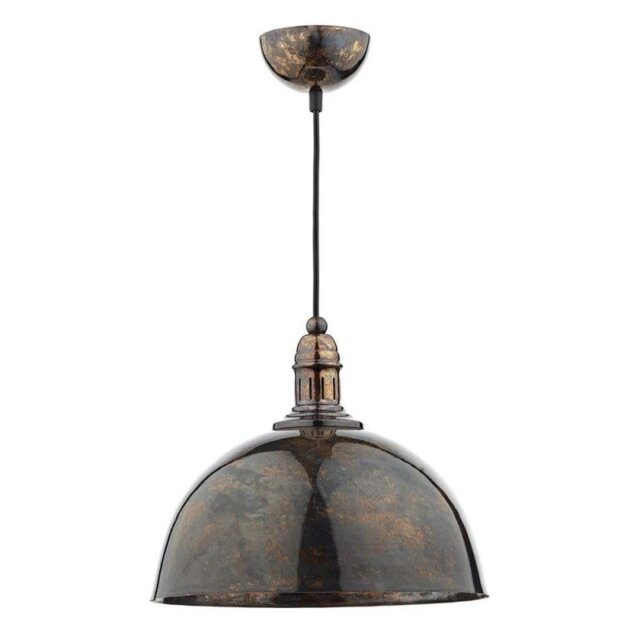 Dar YOK0163 Yoko 1 Light Ceiling Pendant in Mottled Bronze Finish