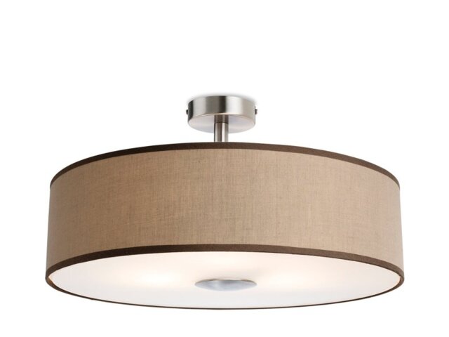 Firstlight 4887TA Madison Three Light Semi Flush Ceiling Light In Taupe