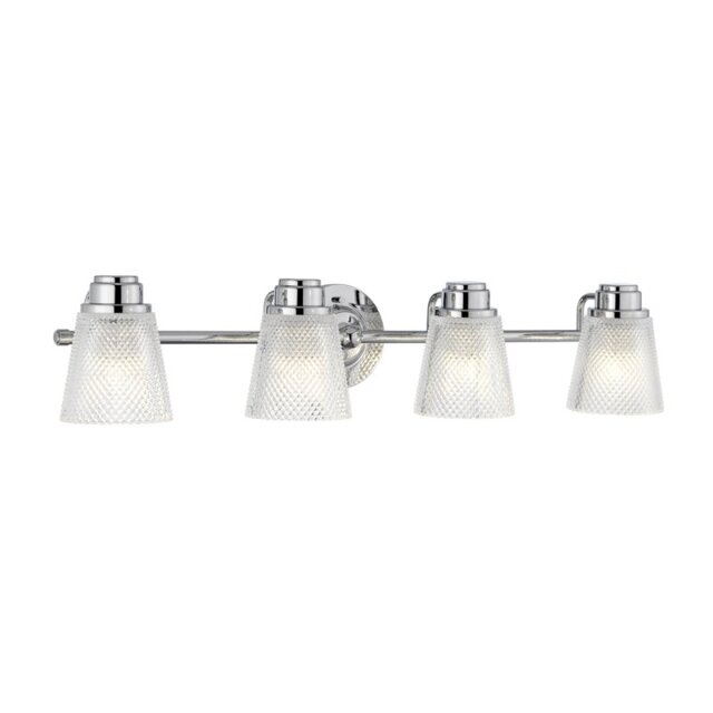 Quintiesse QN-HUDSON4-BATH Hudson 4 Light Bathroom Wall Light In Polished Chrome Finish