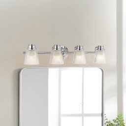 Quintiesse QN-HUDSON4-BATH Hudson 4 Light Bathroom Wall Light In Polished Chrome Finish