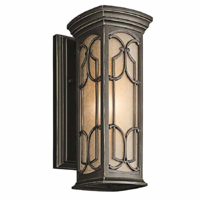 Elstead KL/FRANCEASI/S Franceasi 1 Light Small Wall Lantern Light In Olde Bronze - H: 368mm
