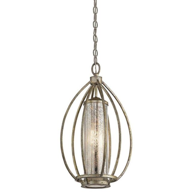 KL/ROSALIE/P Rosalie 1 Light Pendant Light In Sterling Gold
