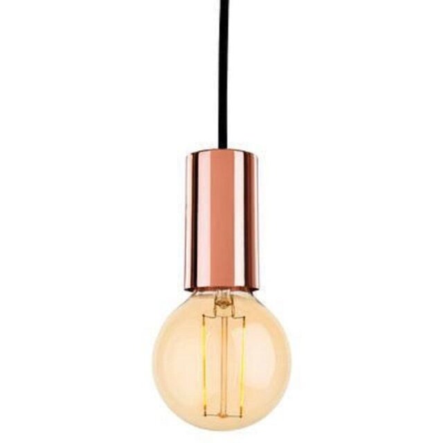 Firstlight 5927CP Berkeley 1 Light LED Ceiling Pendant Light In Copper
