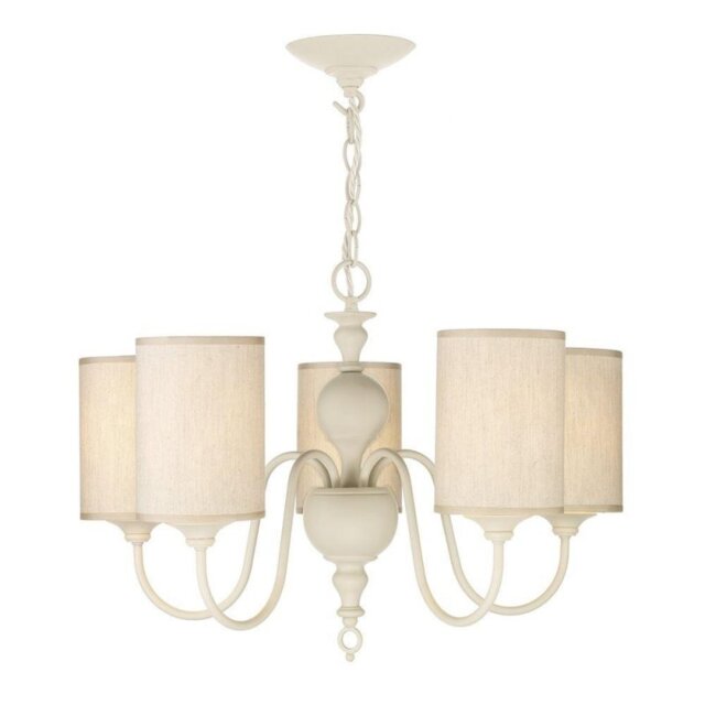 David Hunt Lighting FLE0533 Flemish 5 Light Pendant Ceiling Light In Cream