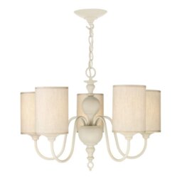 David Hunt Lighting FLE0533 Flemish 5 Light Pendant Ceiling Light In Cream