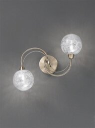 Franklite FL2328/2 Bronze 2 Light Ceiling or Wall Light with Spun Glass Shades