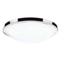 DOV5250 Dover Acrylic Round Flush Light in Polished Chrome