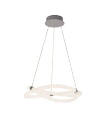 Mantra M6608 Infinity II LED Ceiling Pendant Light In Polished Chrome And Opal White - Dia: 510mm