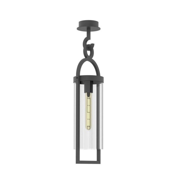 Mantra M6554 Maya 1 Light Outdoor Semi Flush Ceiling Light In Anthracite - H: 620mm