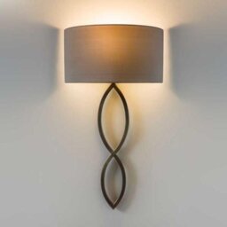 Astro 1349010, 5026001Caserta Wall Light in Bronze with White Shade